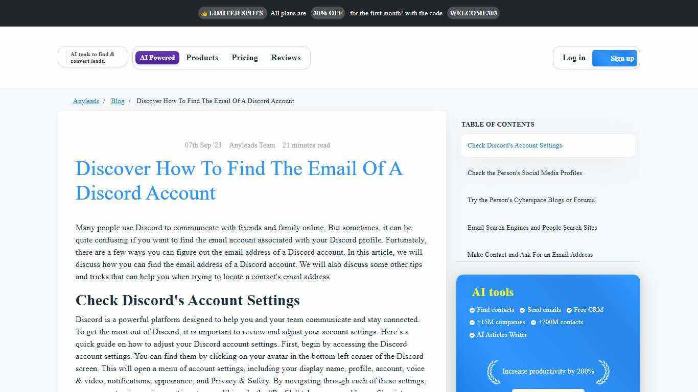 How to Find the Email of a Discord Account [2020 Guide] - Anyleads