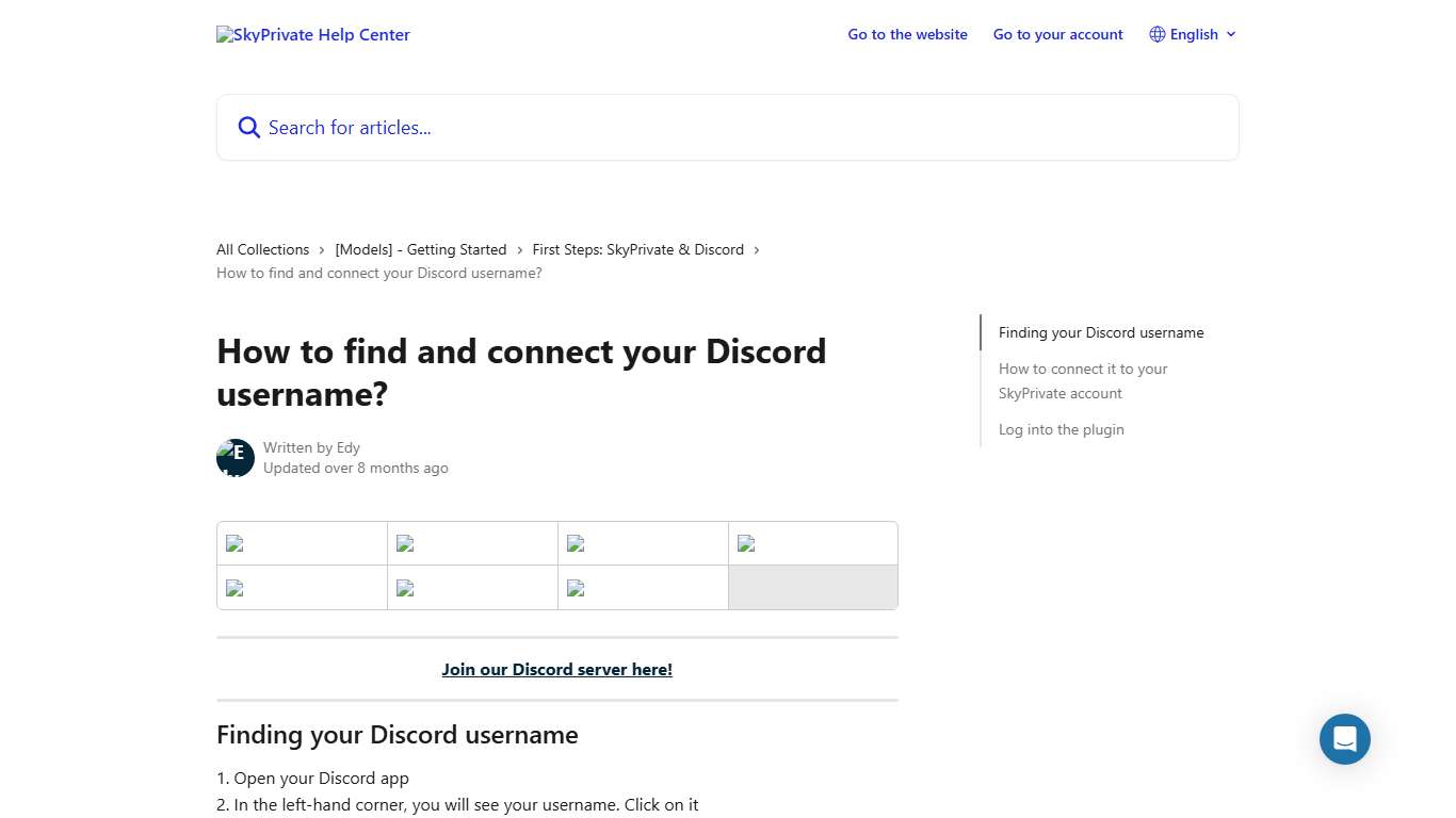 How to find and connect your Discord username? | SkyPrivate Help Center
